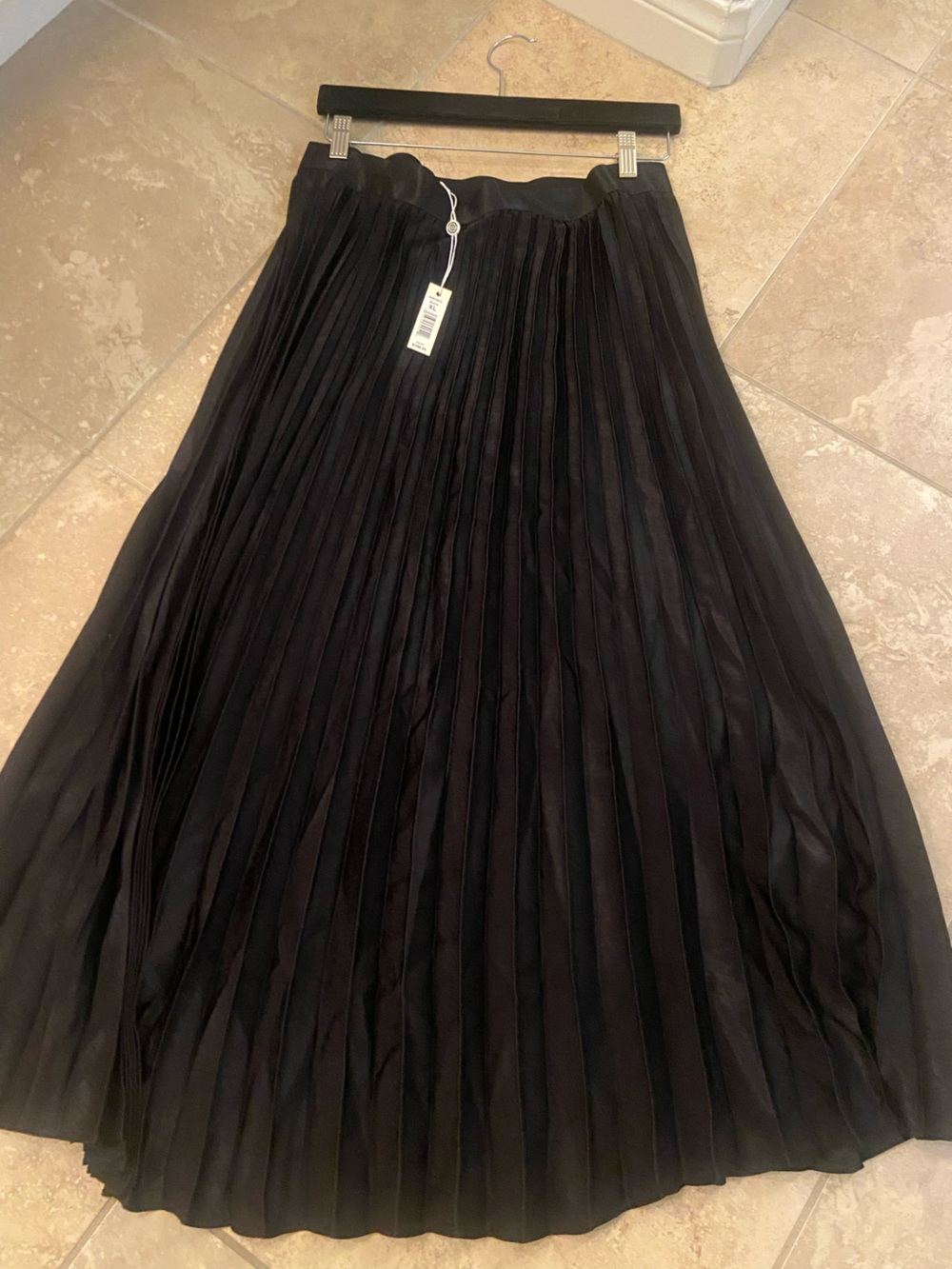 Max Studio Black Pleated Maxi Dress